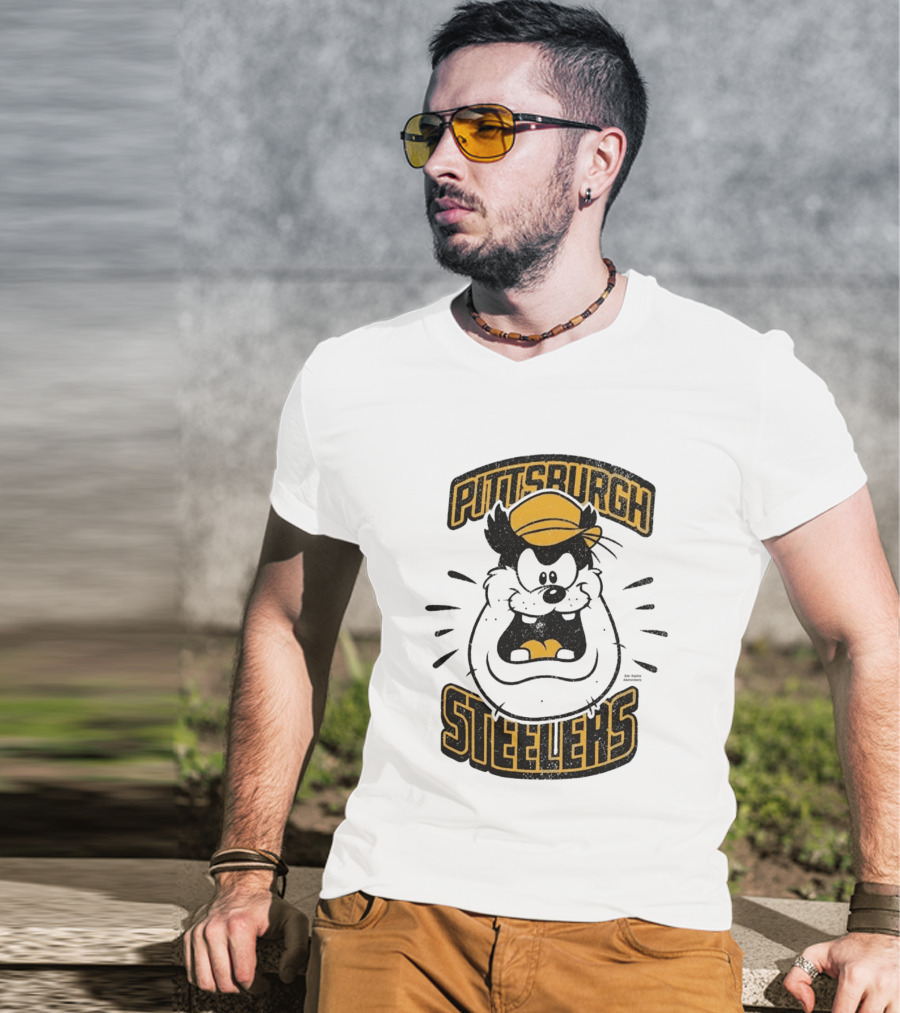 Pittsburgh Steelers Pete Character Yellow Hat T-Shirt