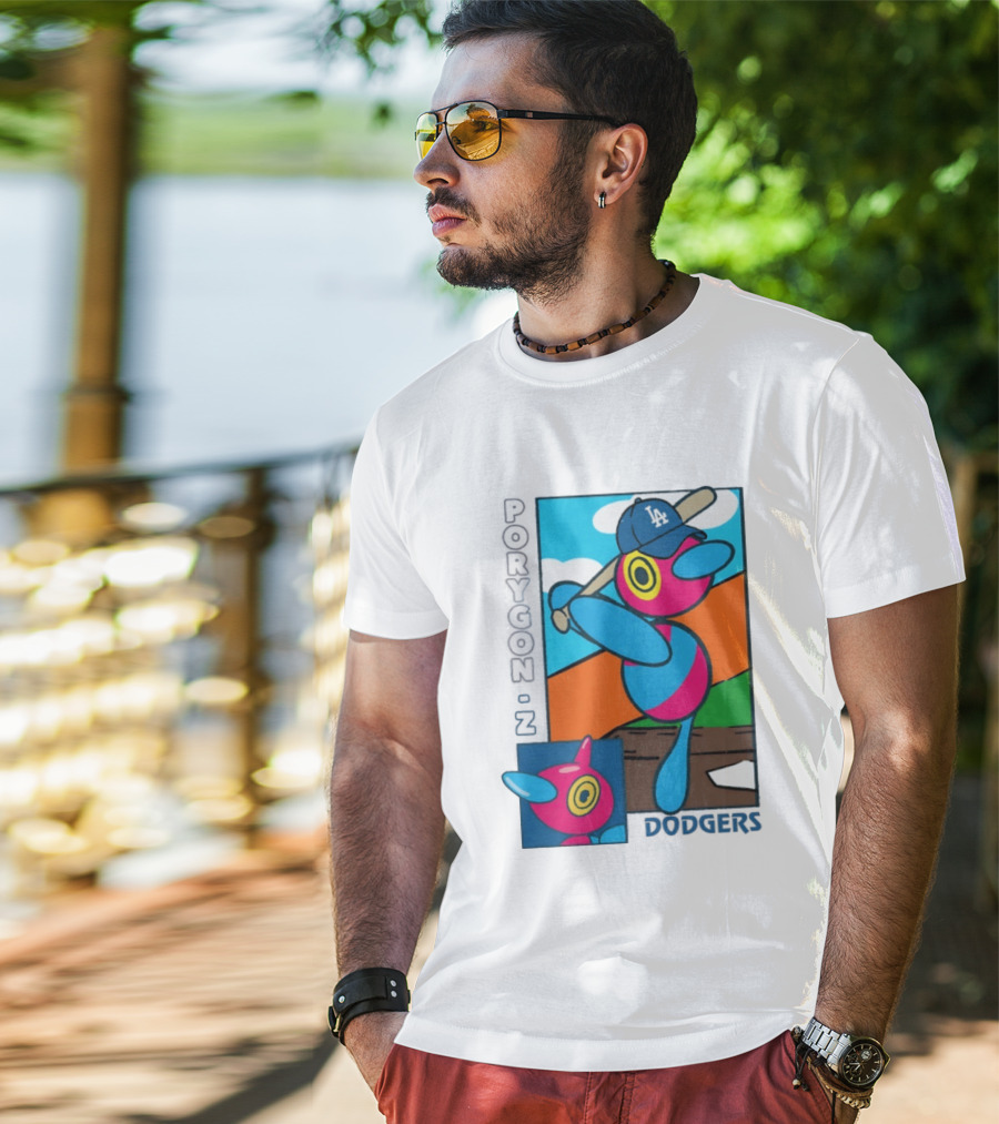 Porygon Z Los Angeles Dodgers Baseball Pokémon T-Shirt