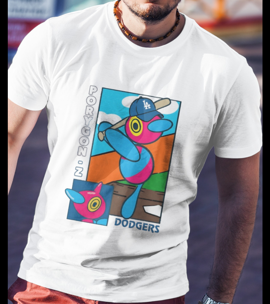 Porygon Z Los Angeles Dodgers Baseball Pokémon T-Shirt