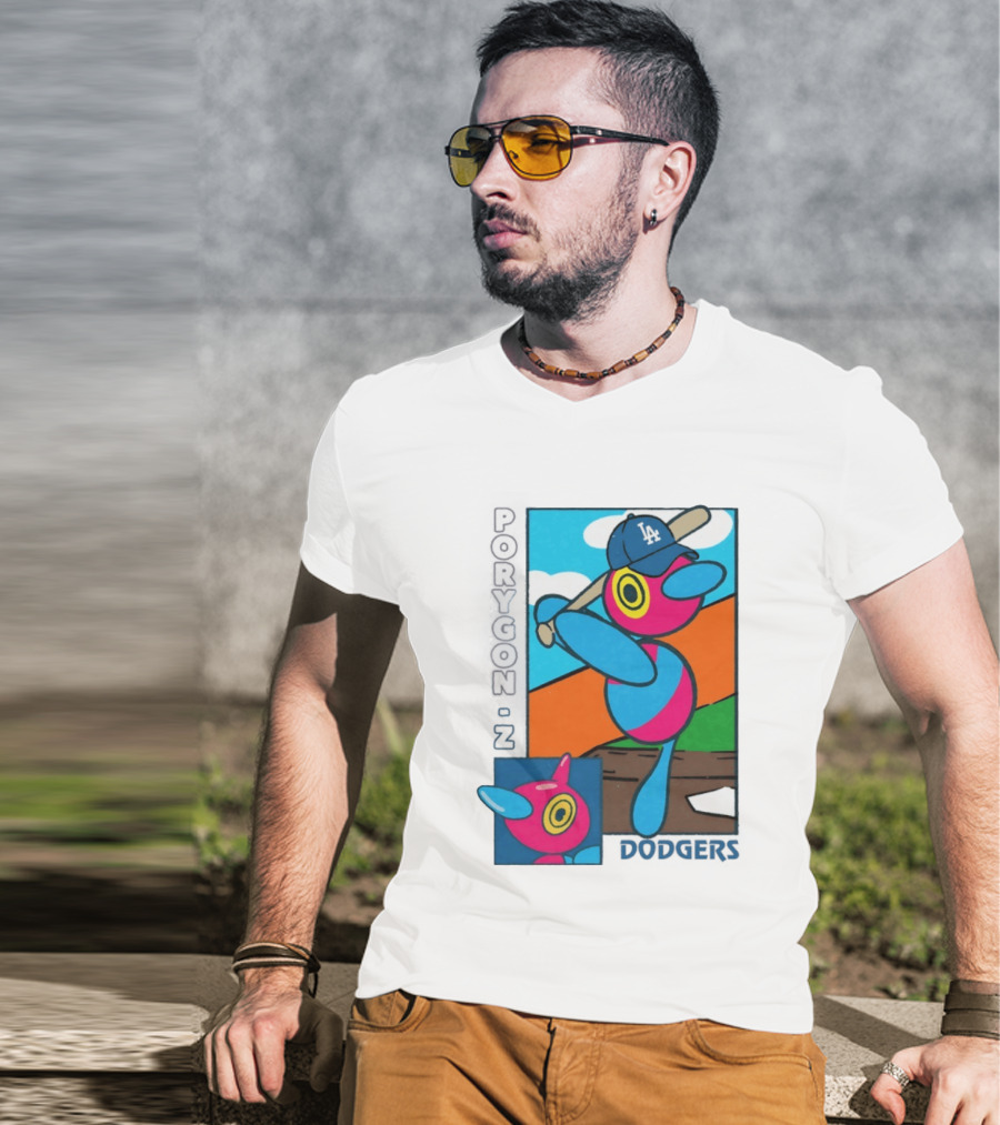 Porygon Z Los Angeles Dodgers Baseball Pokémon T-Shirt