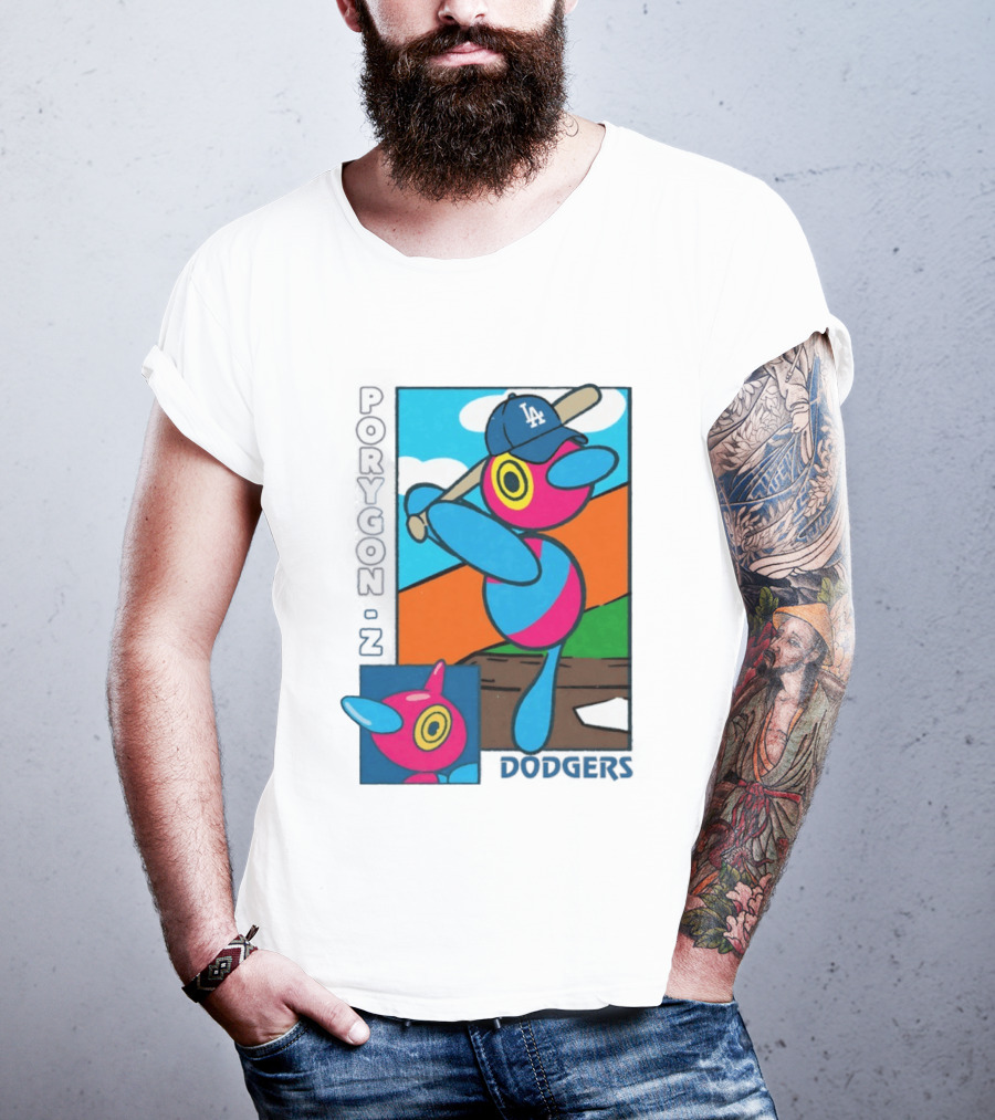 Porygon Z Los Angeles Dodgers Baseball Pokémon T-Shirt