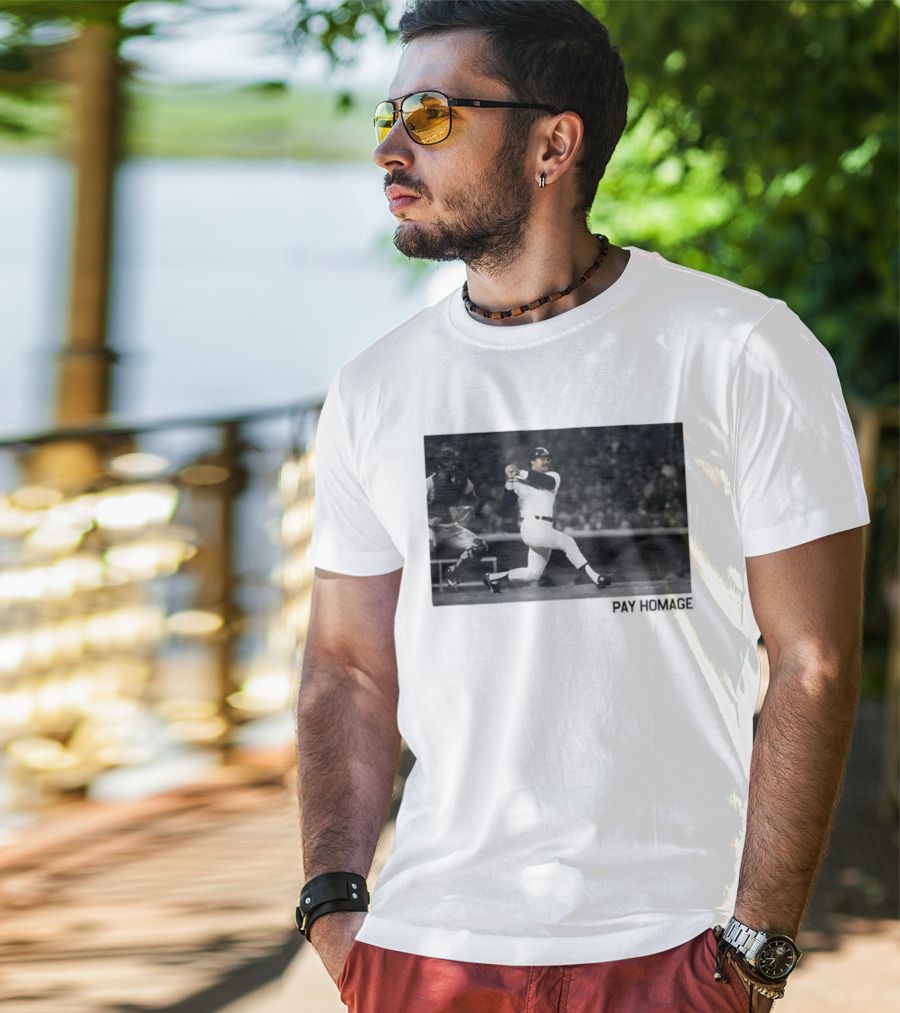 Reggie Jackson New York Yankees Baseball Pay Homage Iconic Swing Moment T-Shirt