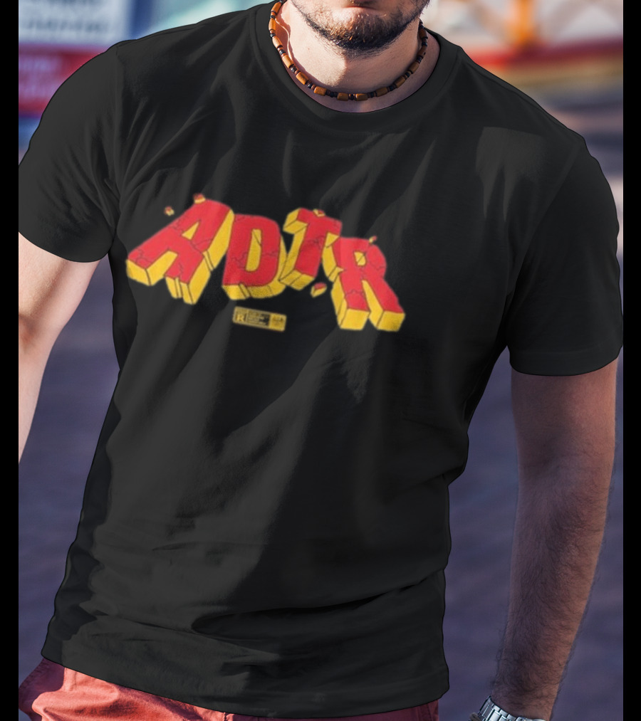 ADTR 2025 Comic Style Logo Vintage R Yellow And Red Block Letters T-Shirt