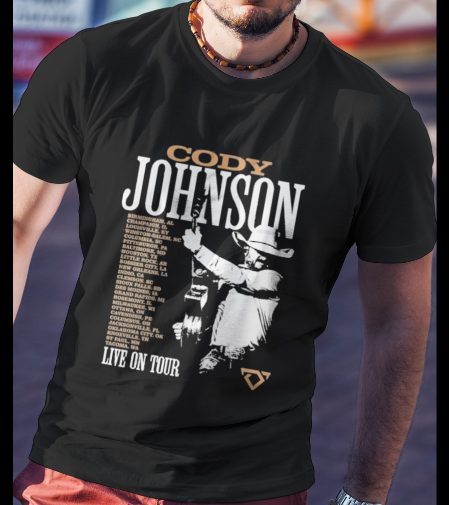 Cody Johnson 2026 Tour Live On Tour Dates And Cities With Cowboy T-Shirt