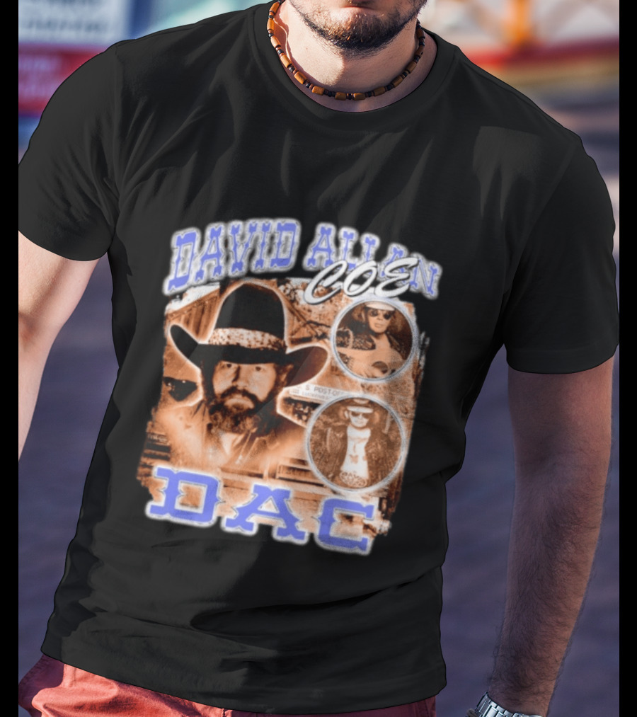 David Allan Coe DAC Cowboy Hat Sunglasses Collage T-Shirt