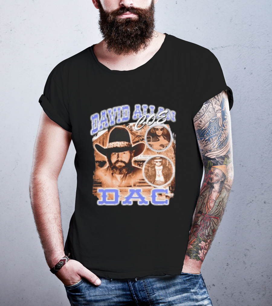 David Allan Coe DAC Cowboy Hat Sunglasses Collage T-Shirt