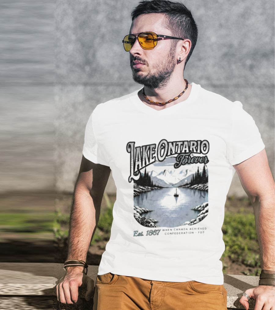 Lake Ontario Forever Great Lakes Canada Nature Exploration Where Wonder Awaits Conservation Est 1867 T-Shirt