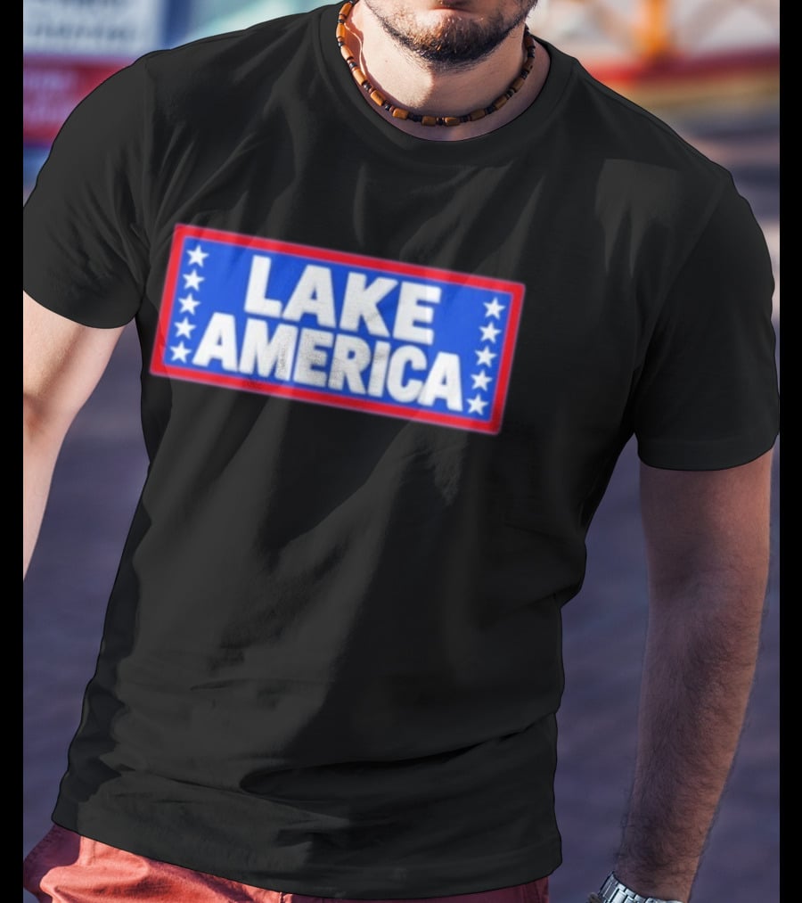Lake America Patriotic Stars Political T-Shirt