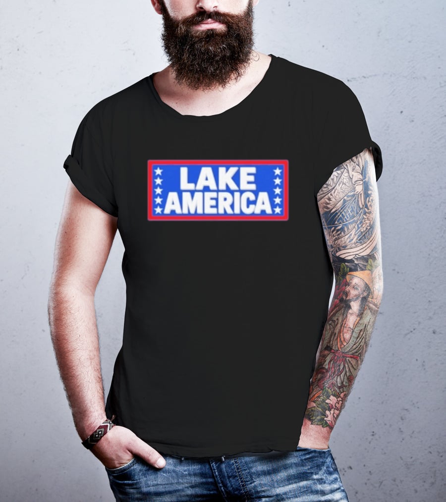 Lake America Patriotic Stars Political T-Shirt