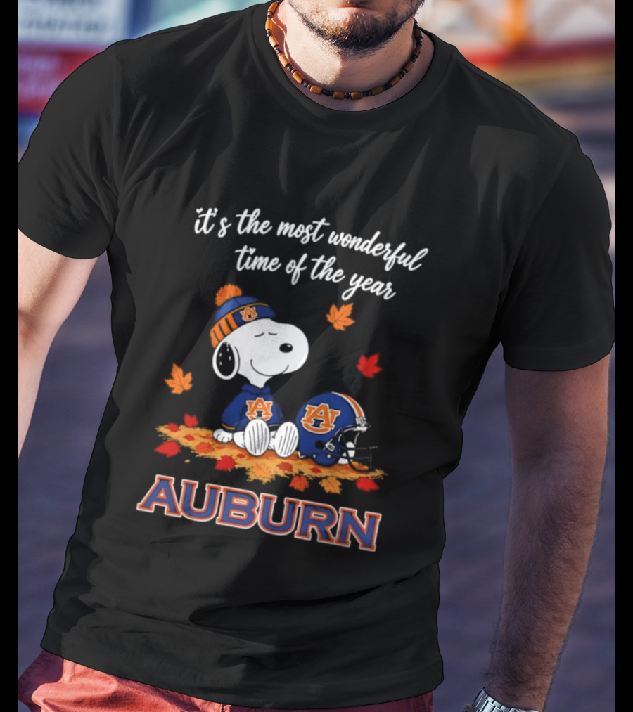 Auburn Tigers Snoopy It's The Most Wonderful Time Of The Year Halloween 2026 T-Shirt