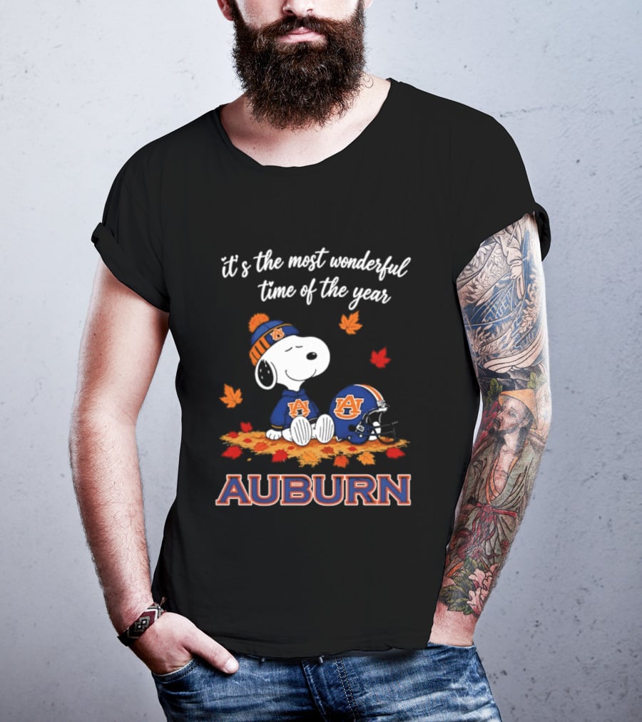 Auburn Tigers Snoopy It's The Most Wonderful Time Of The Year Halloween 2026 T-Shirt