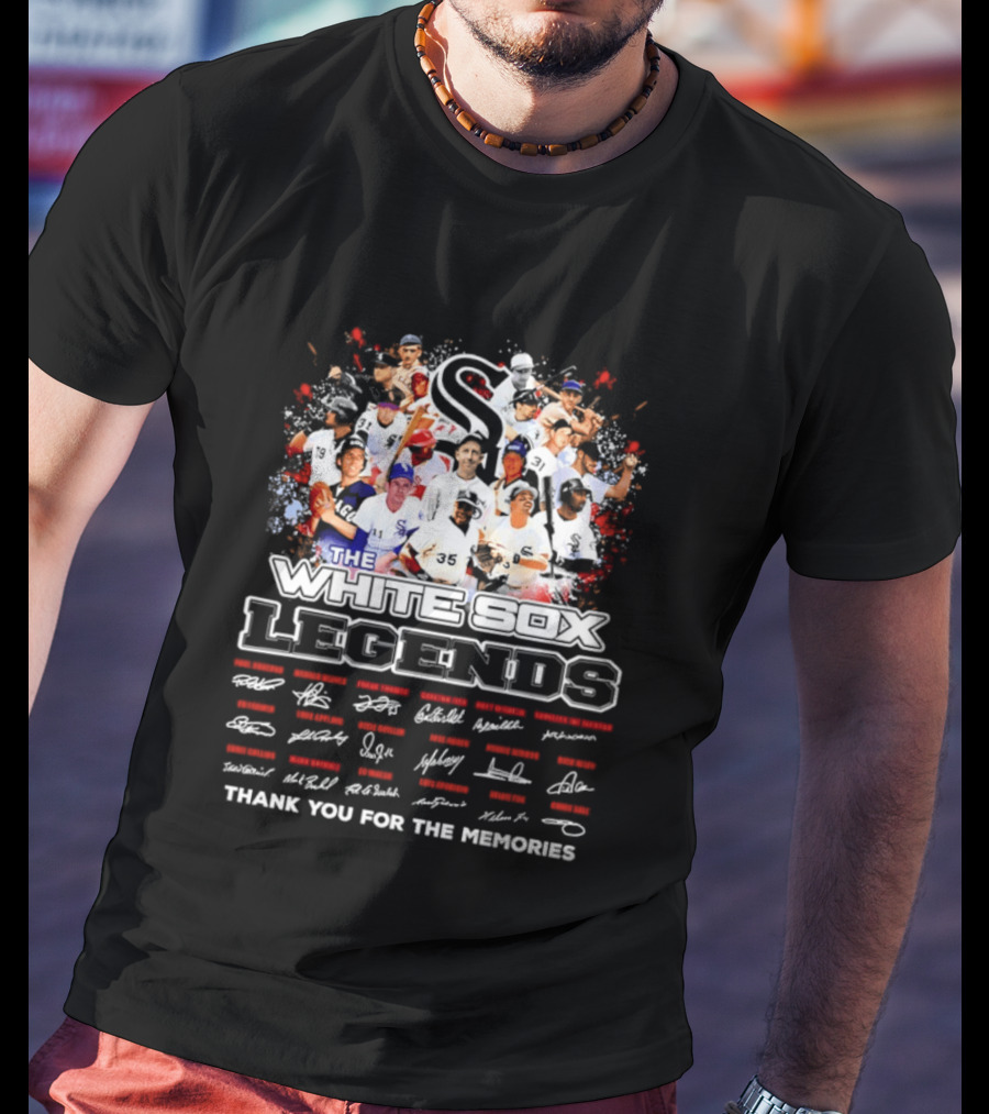 The Chicago White Sox Legends Thank You For The Memories Signatures T-Shirt