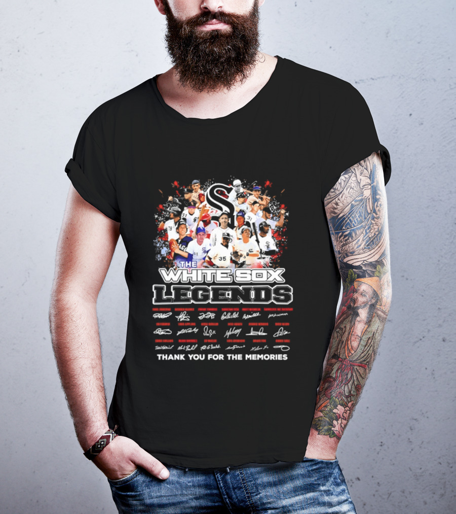 The Chicago White Sox Legends Thank You For The Memories Signatures T-Shirt