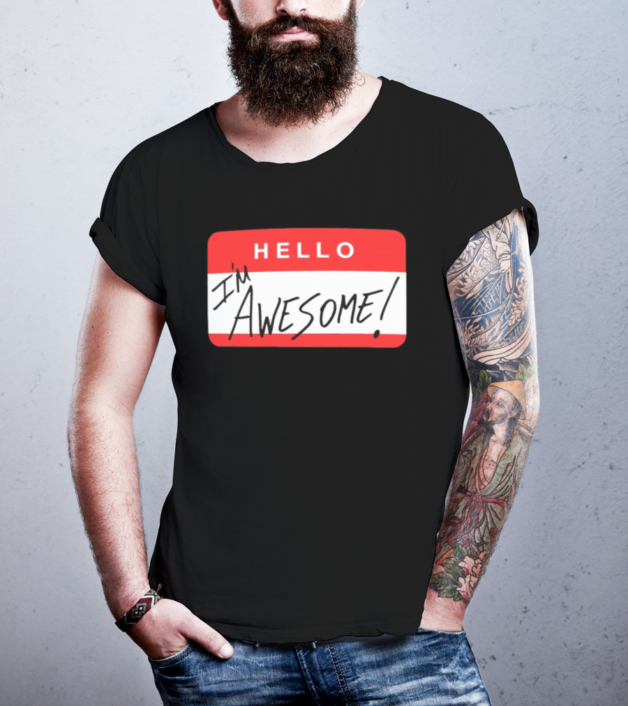 The Miz WWE Hello I'm Awesome Badge Стicker T-Shirt