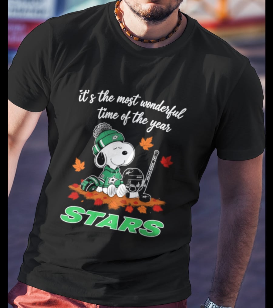 It's The Most Wonderful Time Of The Year Dallas Stars Snoopy Halloween 2026 T-Shirt