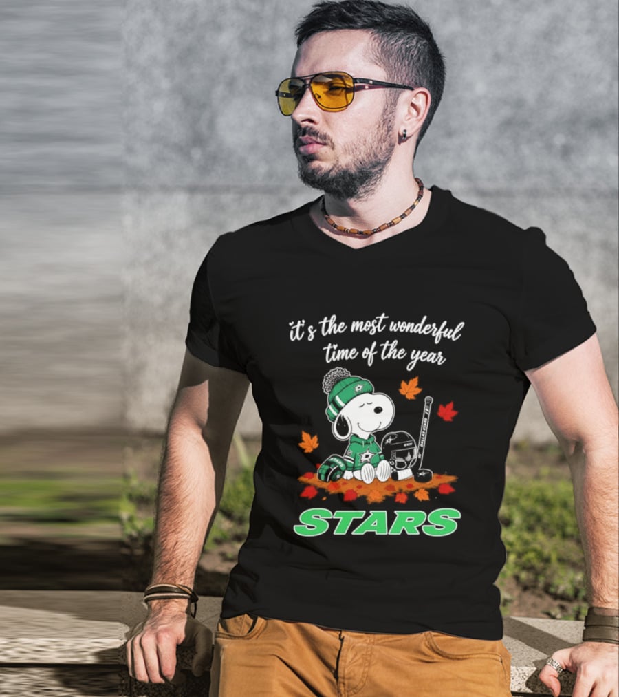 It's The Most Wonderful Time Of The Year Dallas Stars Snoopy Halloween 2026 T-Shirt