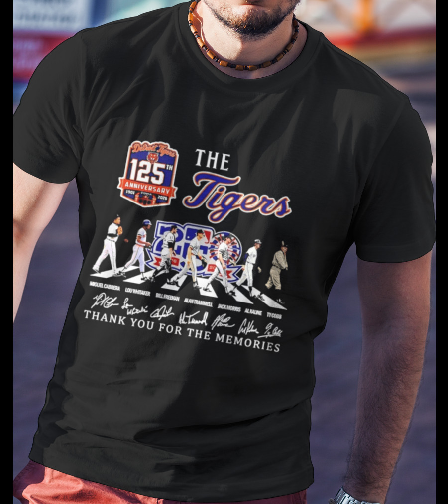 Detroit Tigers 125th Anniversary The Tigers 2026 MLB Season Thank You For The Memories T-Shirt