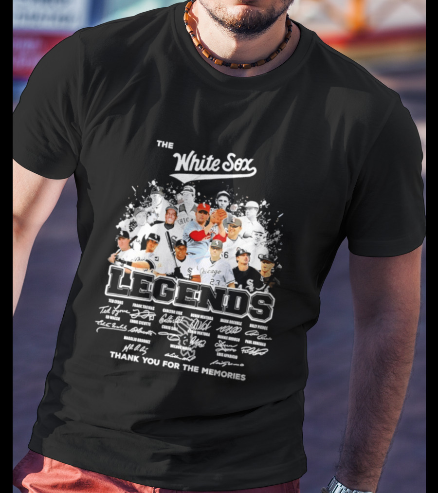 The White Sox Legends Thank You For The Memories Team Signatures T-Shirt