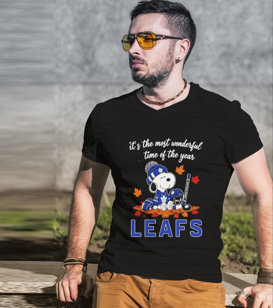 Toronto Maple Leafs Snoopy Halloween 2026 It's The Most Wonderful Time Of The Year Leafs T-Shirt