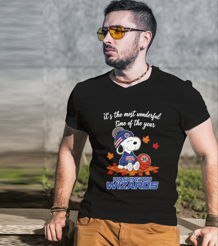 Washington Wizards Snoopy It's The Most Wonderful Time Of The Year Halloween 2026 T-Shirt