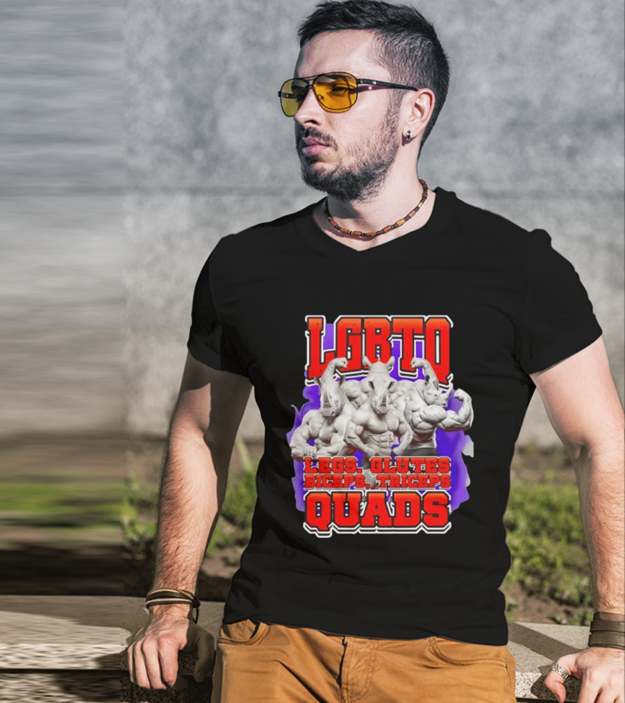 LGBTQ Rhino Legs Glutes Biceps Triceps Quads Fitness Bodybuilding T-Shirt