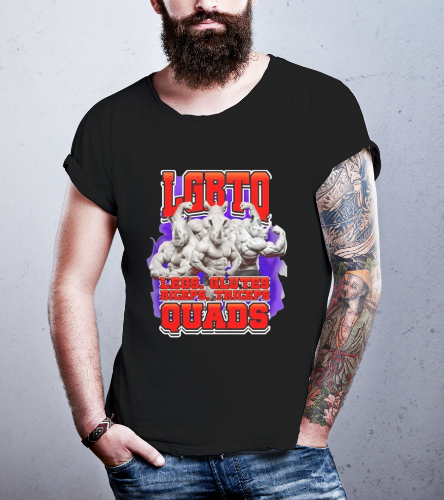 LGBTQ Rhino Legs Glutes Biceps Triceps Quads Fitness Bodybuilding T-Shirt