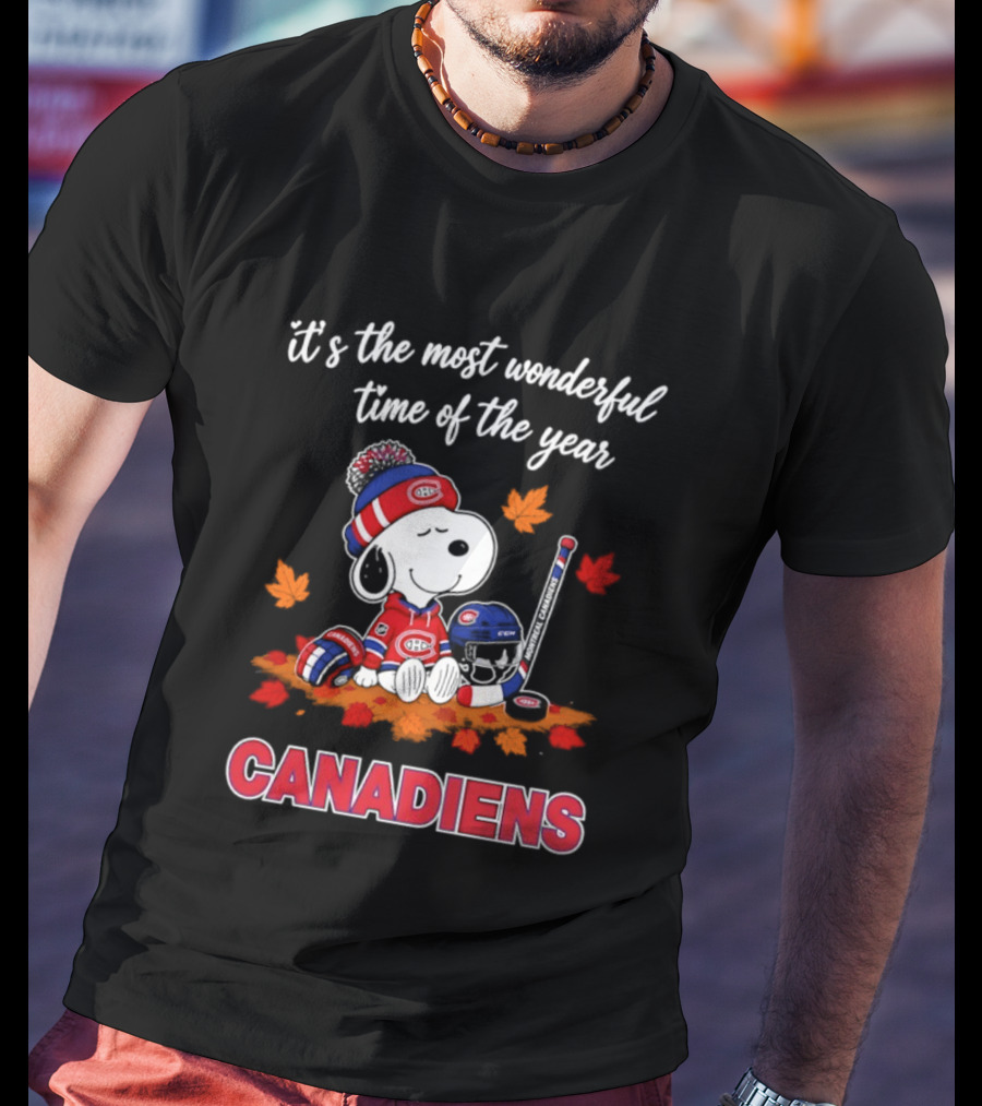 Canadiens Snoopy It's The Most Wonderful Time Of The Year Halloween 2026 T-Shirt