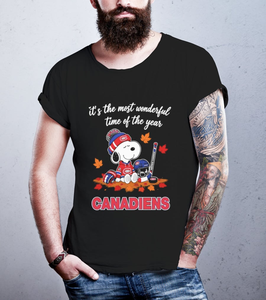 Canadiens Snoopy It's The Most Wonderful Time Of The Year Halloween 2026 T-Shirt