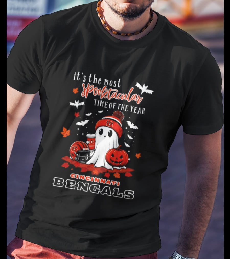 Cincinnati Bengals Halloween Ghost It's The Most Spooktacular Time Of The Year 2026 T-Shirt