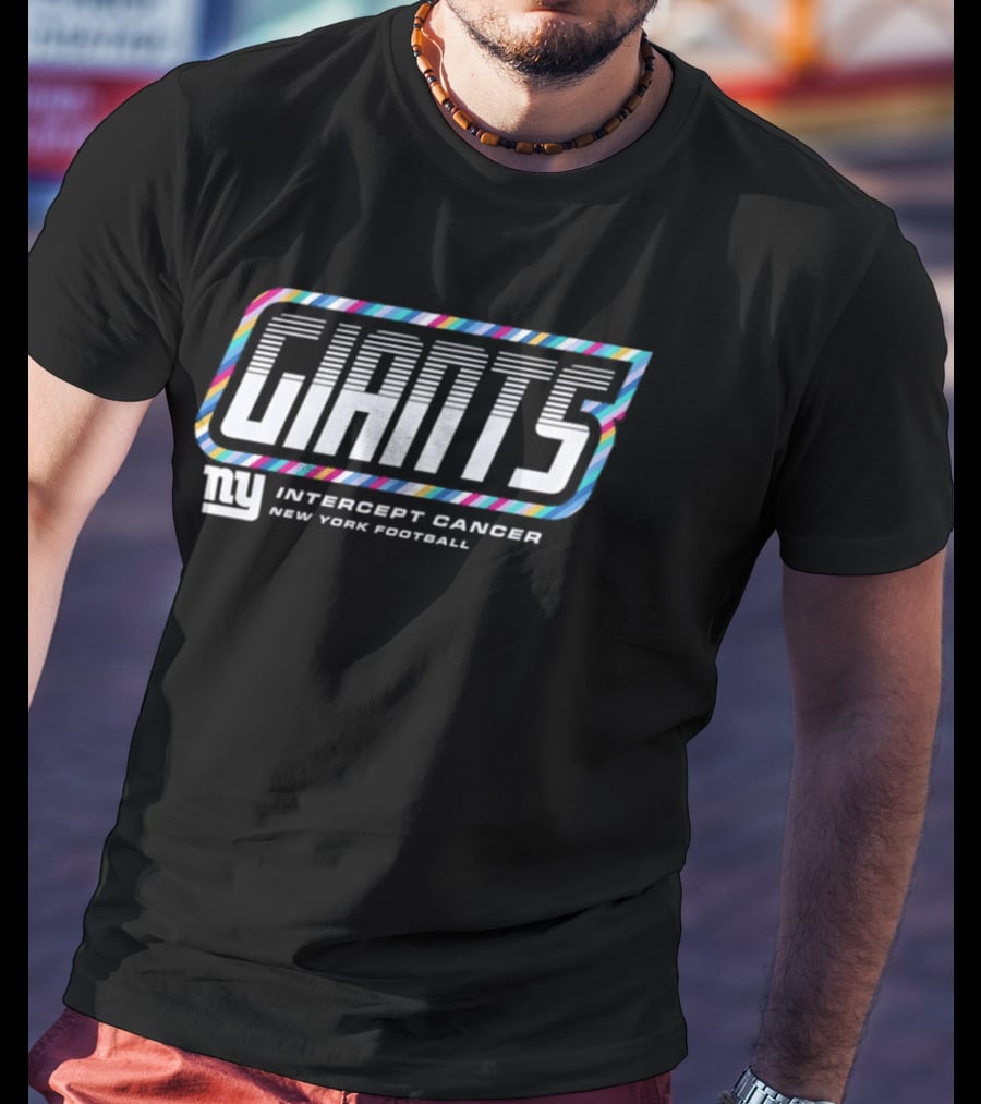 New York Giants Intercept Cancer New York Football Crucial Catch 2026 T-Shirt