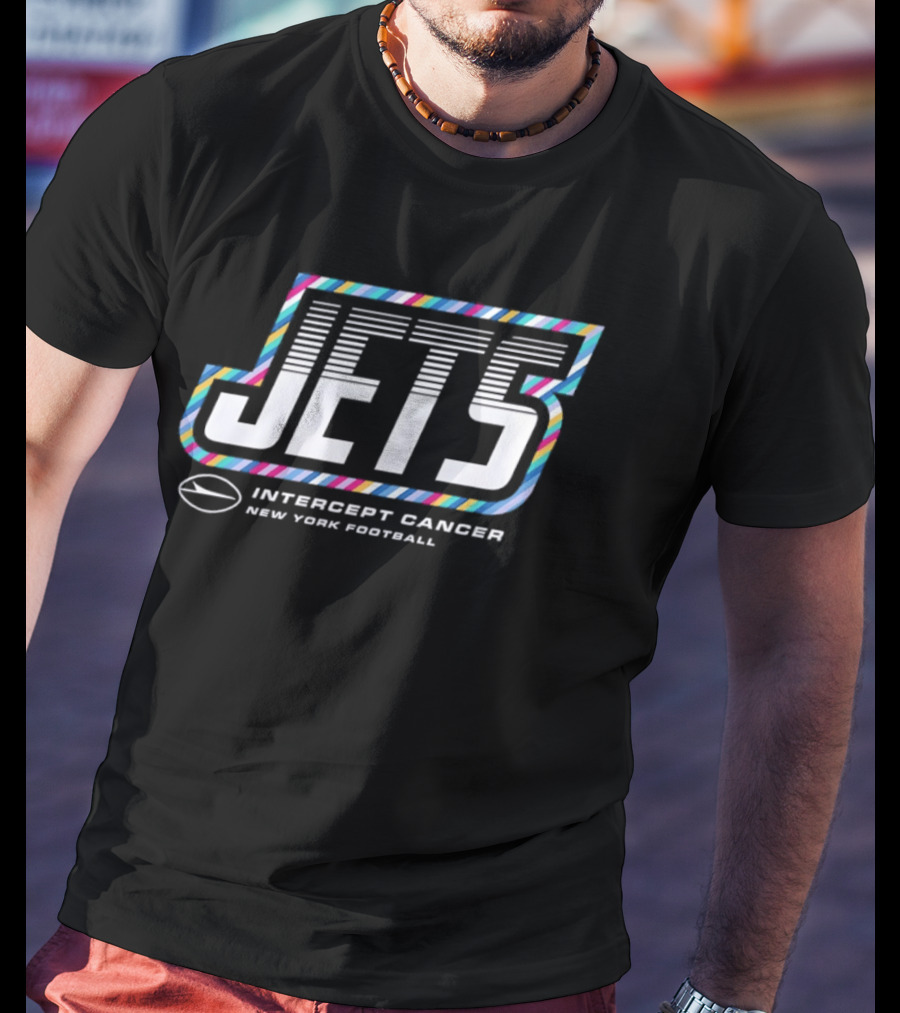 New York Jets Intercept Cancer 2026 Crucial Catch Football T-Shirt