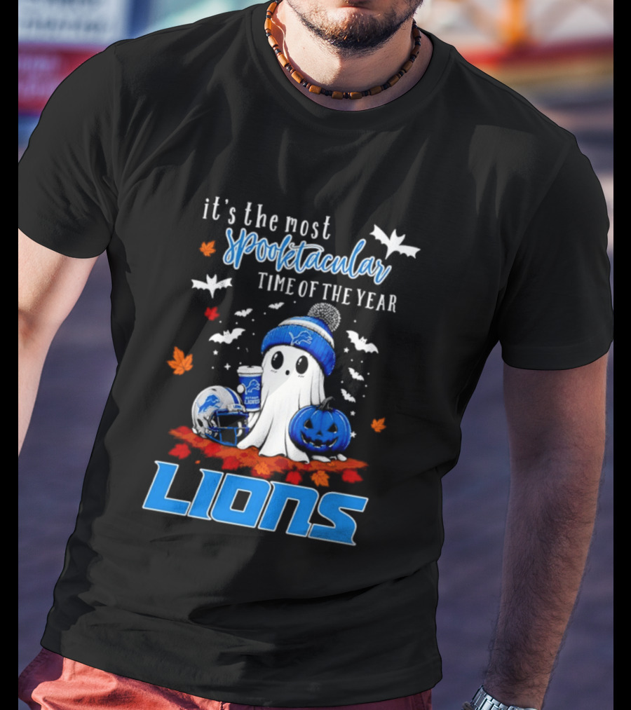 Detroit Lions Halloween Ghost Spooktacular Time Of The Year 2026 T-Shirt