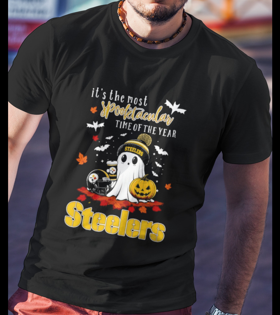Pittsburgh Steelers Halloween 2026 Spooktacular Time Ghost Pumpkin Football T-Shirt