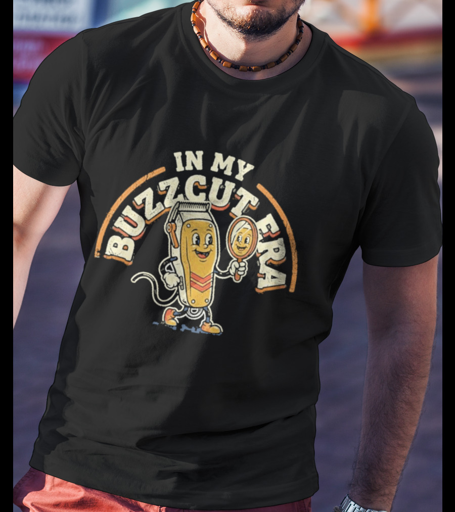 In My Buzzcut Era Vintage Clippers Cartoon T-Shirt