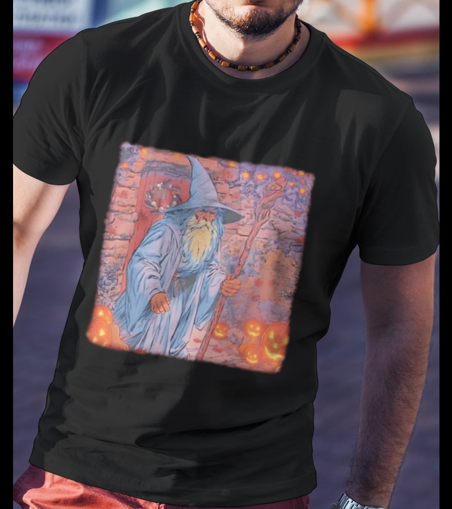 Wizard Halloween Night 2026 Magical Pumpkin Pathway T-Shirt
