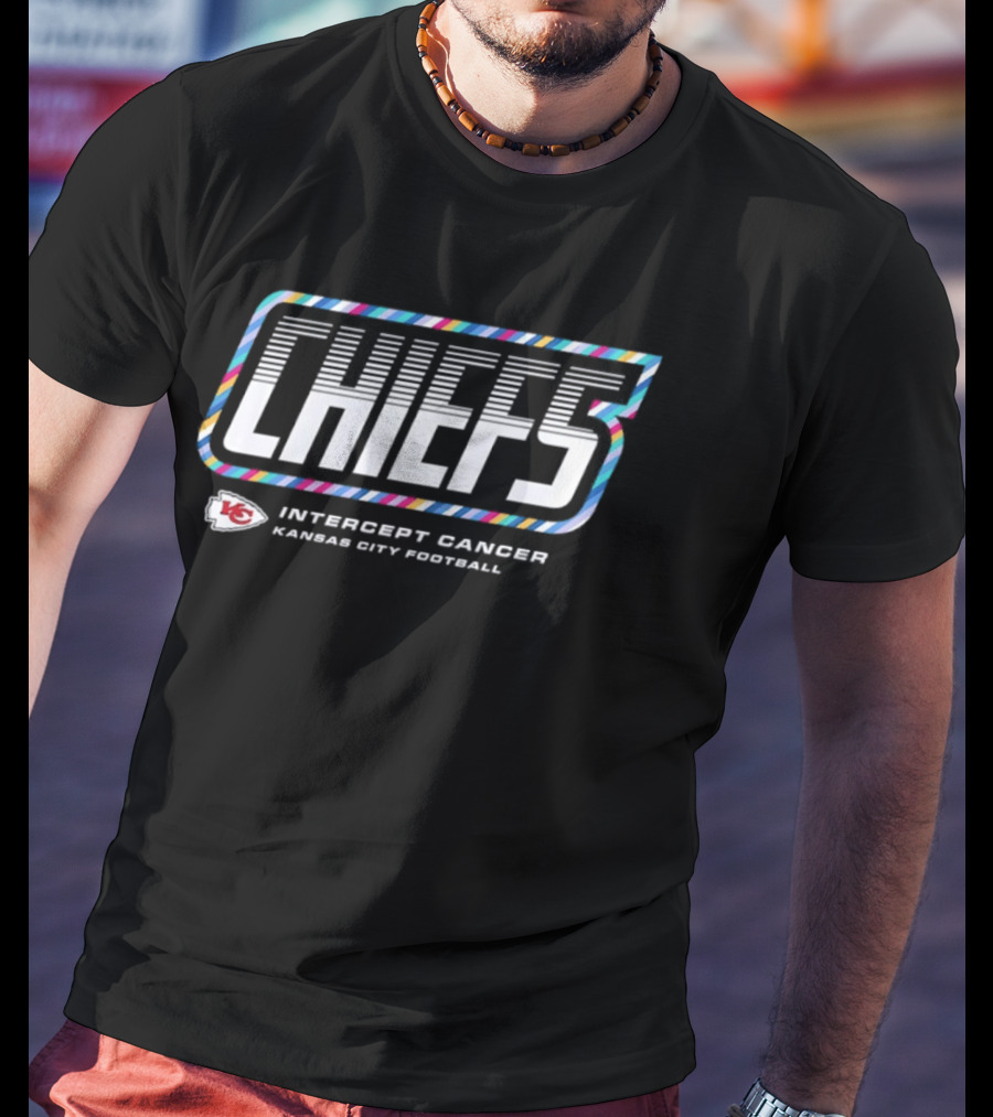 Kansas City Chiefs Intercept Cancer Crucial Catch 2026 Football T-Shirt