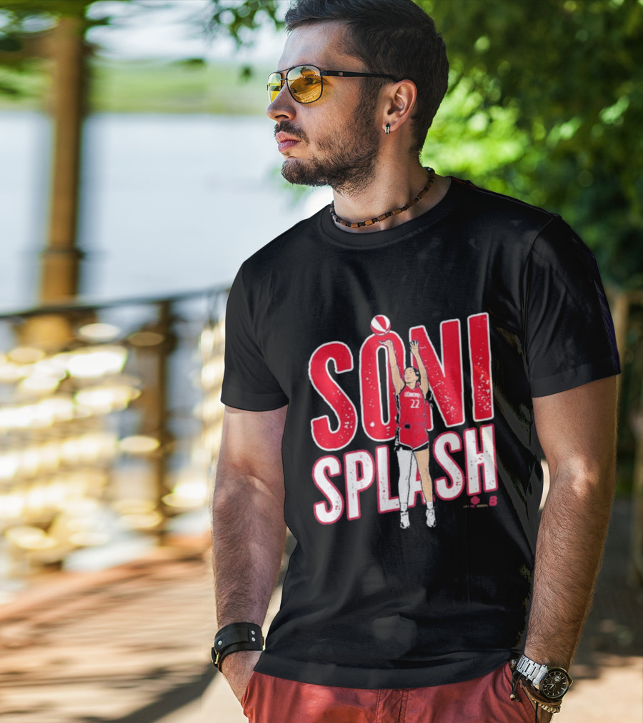Soni Splash Basketball Player Red Uniform Number 22 T-Shirt