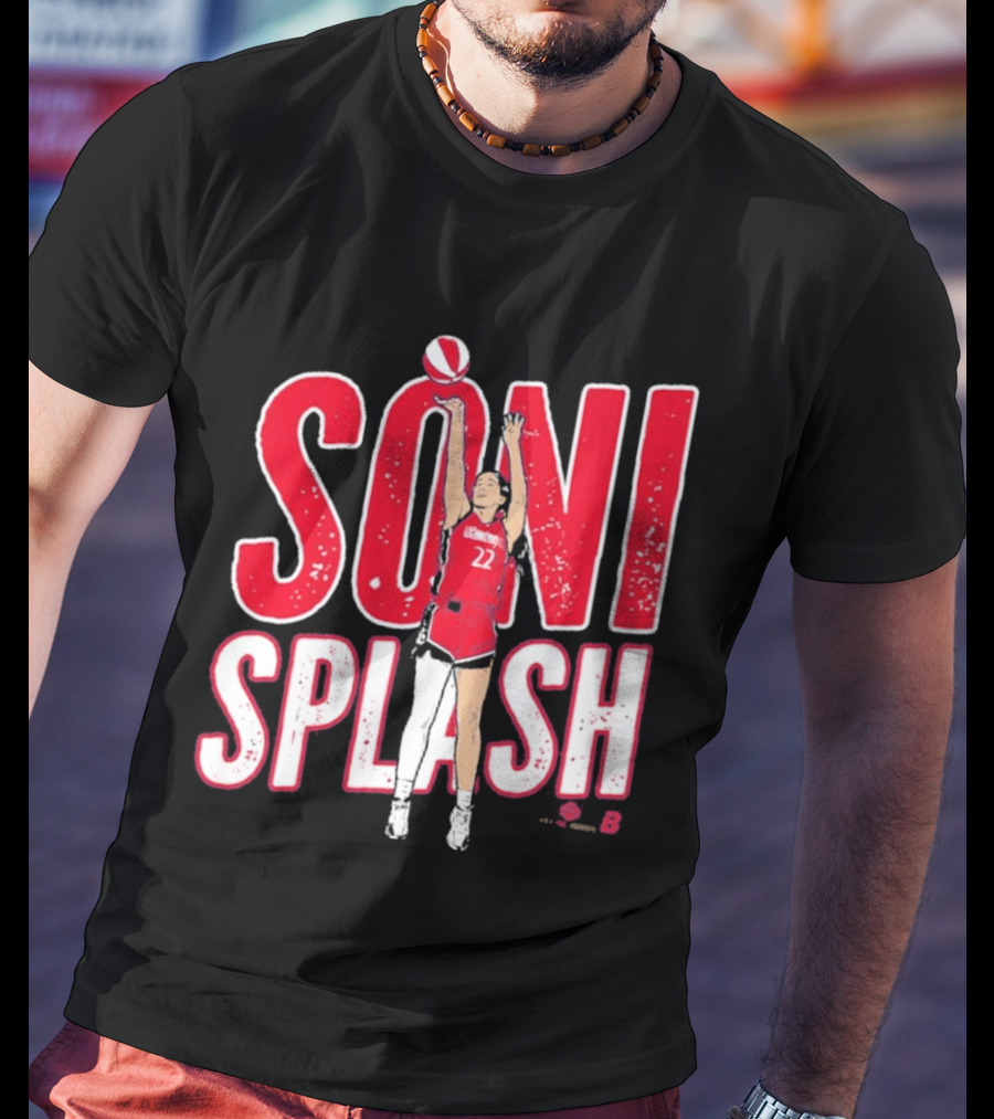 Soni Splash Basketball Player Red Uniform Number 22 T-Shirt