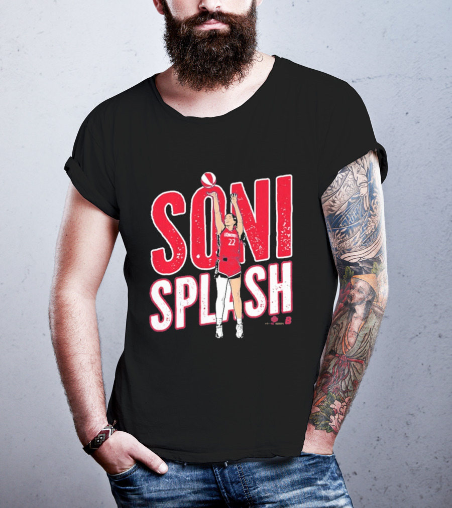 Soni Splash Basketball Player Red Uniform Number 22 T-Shirt