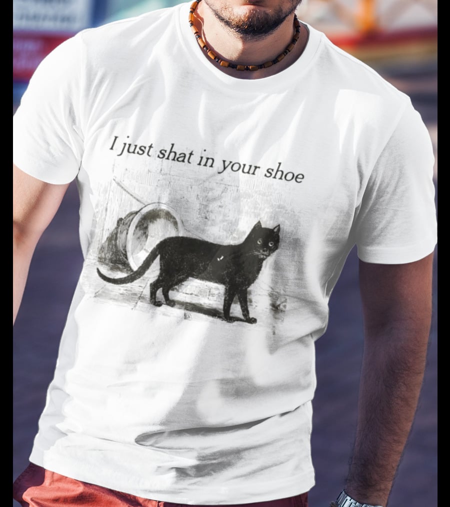 Cat I Just Shat In Your Shoe Silhouette And Litter Box T-Shirt