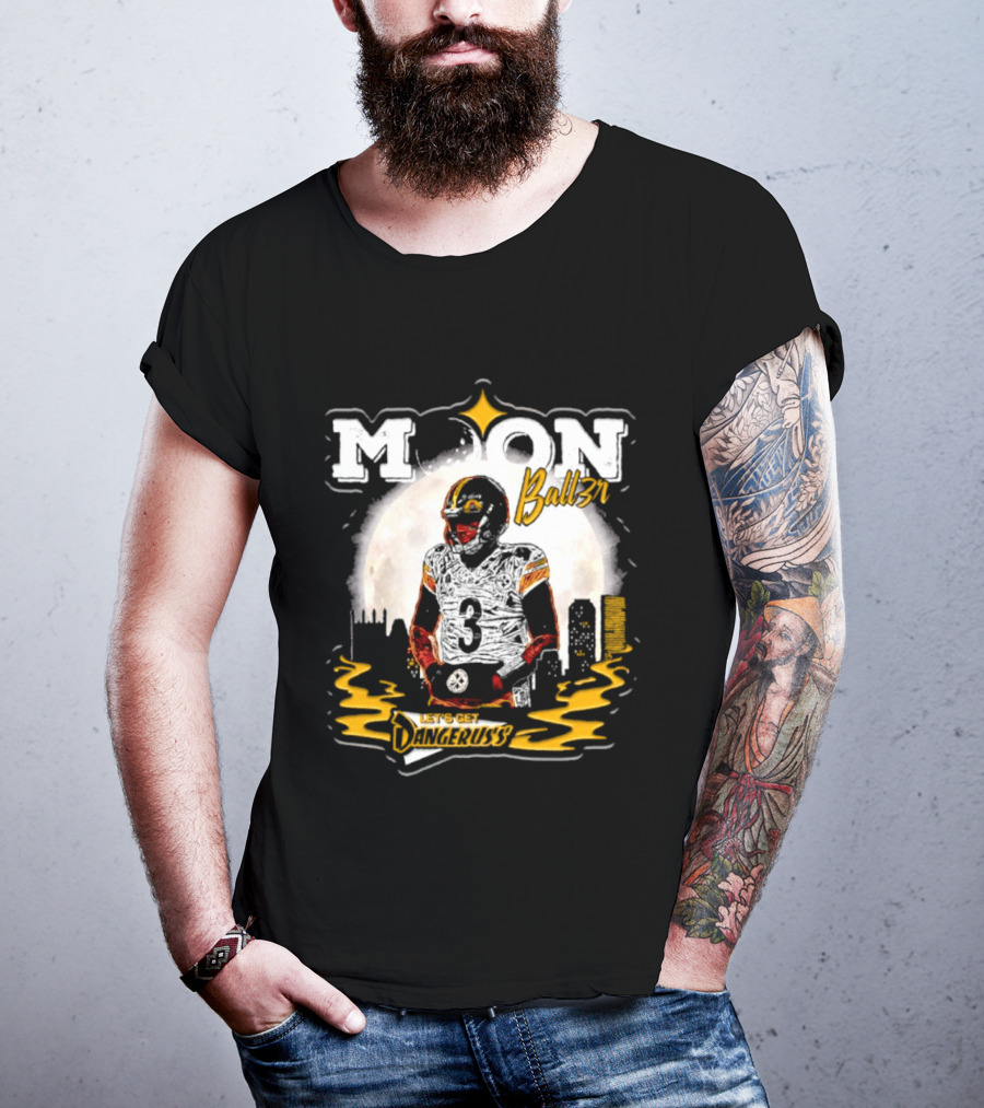 Pittsburgh Steelers Moon Ball3r Dangeruss Football Russell Wilson T-Shirt