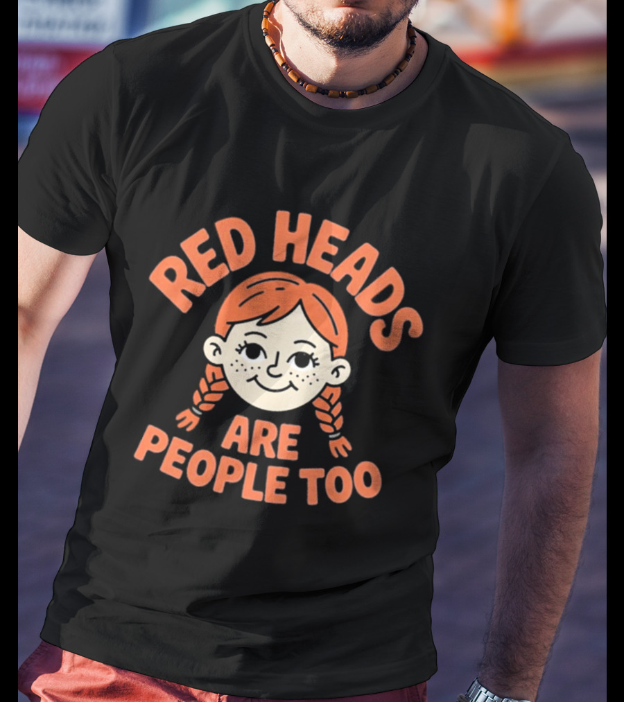 Red Heads Are People Too Cartoon Character With Braided Hair T-Shirt