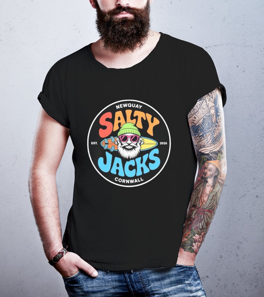 Newquay Salty Jacks Surf Shack Cornwall Est. 2026 T-Shirt