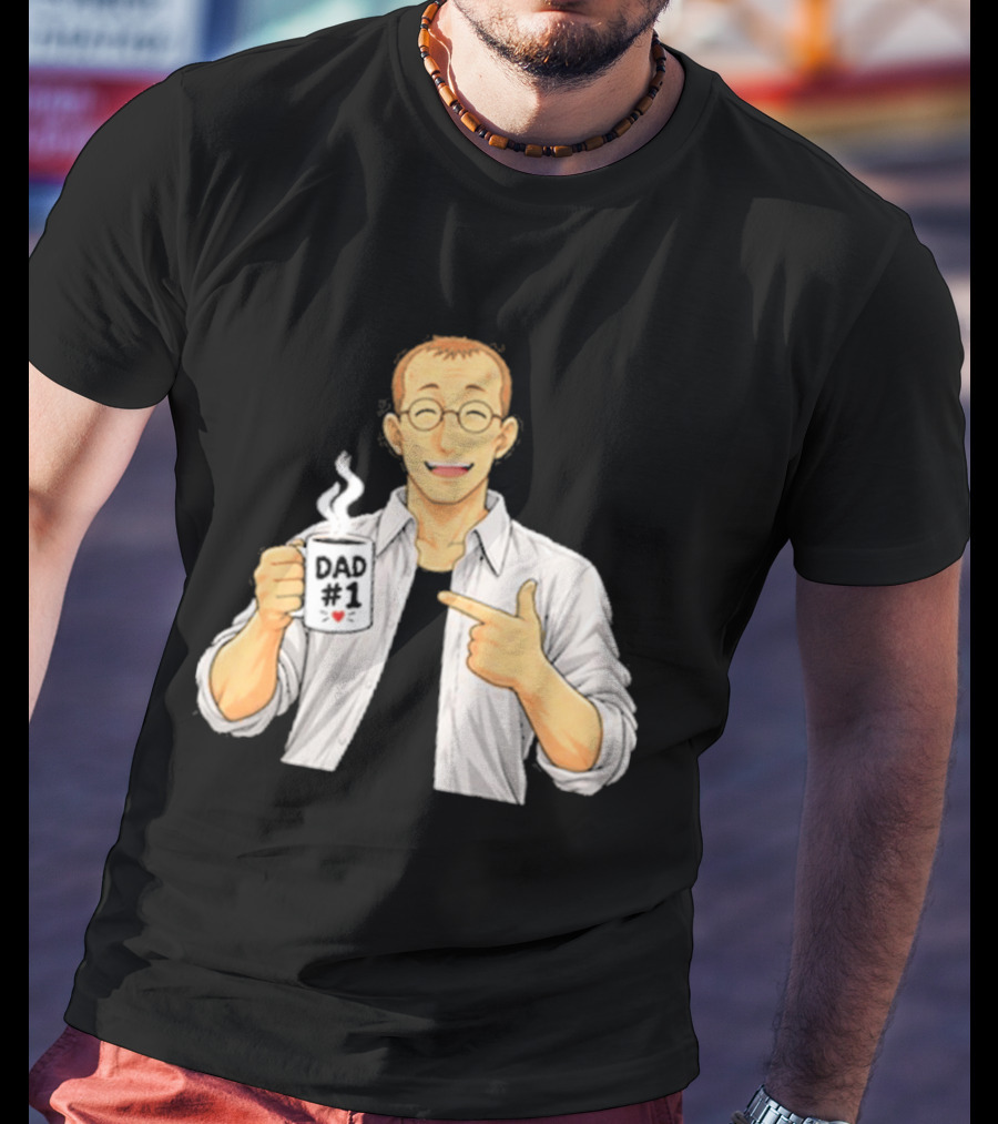 Shou Tucker Dad #1 Anime Character Holding A Cup T-Shirt