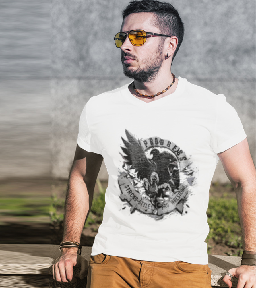 Progress Wrestling Eagle Strong Style Pro Wrestler T-Shirt