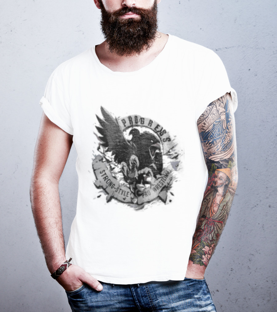 Progress Wrestling Eagle Strong Style Pro Wrestler T-Shirt