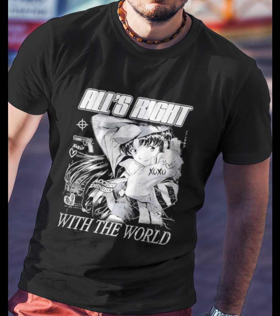 All's Right With The World Misato Katsuragi 90s Anime T-Shirt