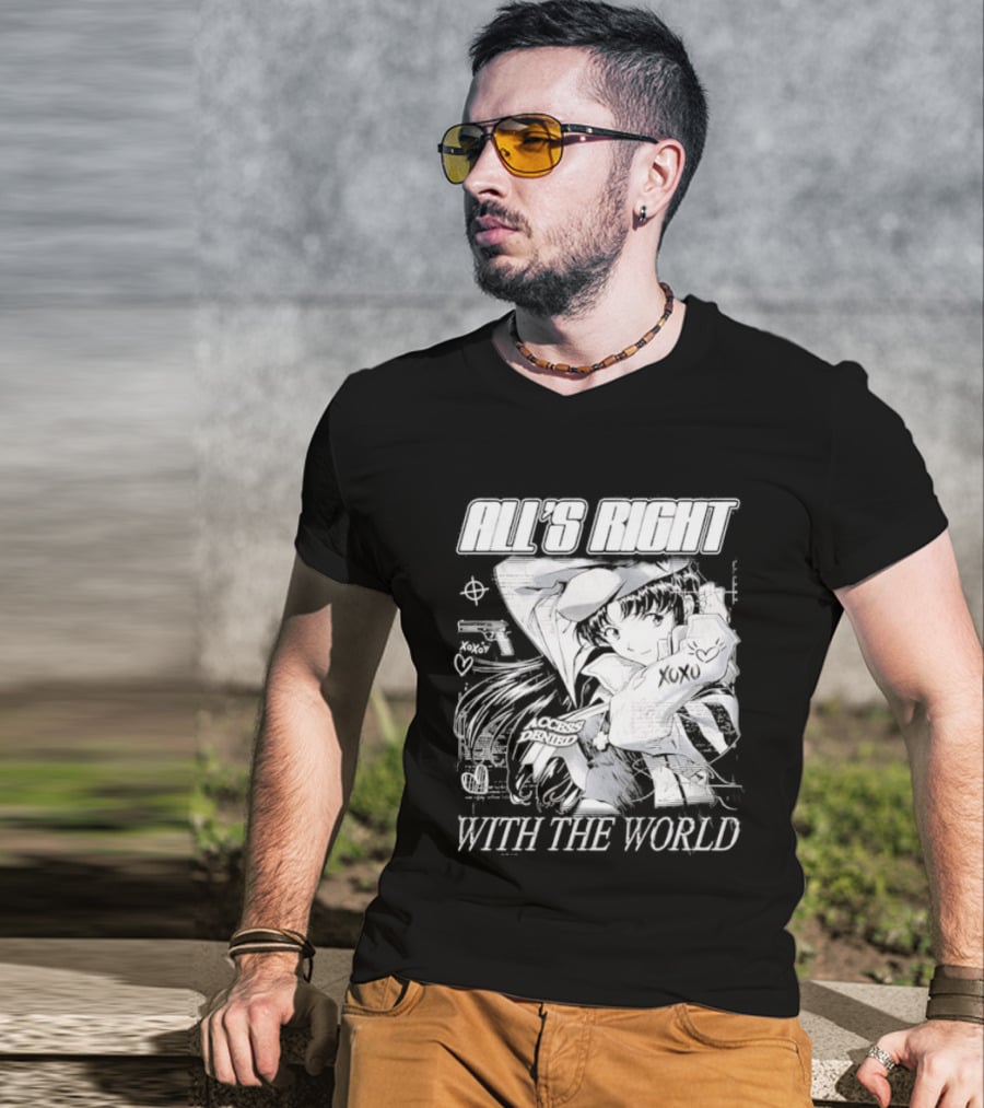 All's Right With The World Misato Katsuragi 90s Anime T-Shirt
