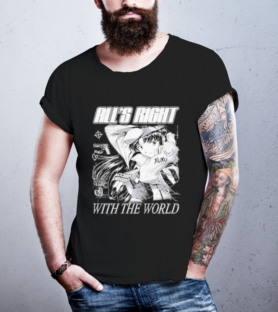 All's Right With The World Misato Katsuragi 90s Anime T-Shirt
