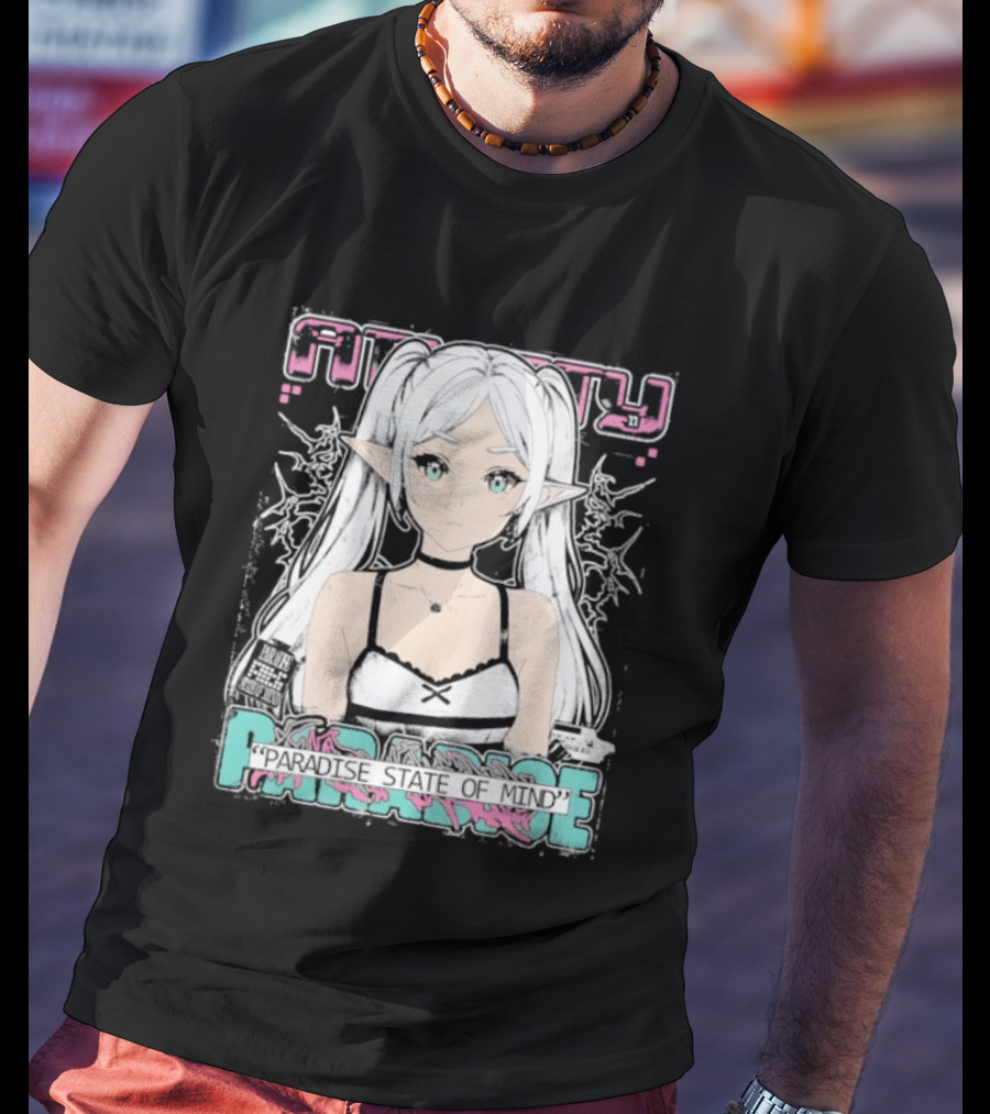 Best Frieren Paradise State Of Mind Anime Aesthetic Elf Girl T-Shirt